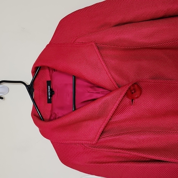Ellen Tracy Single Button Pink Jacket Blazer Size 8 - Picture 2 of 8